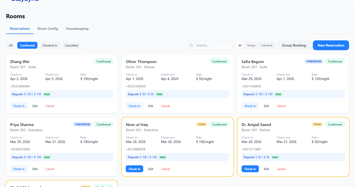 Reservation Management